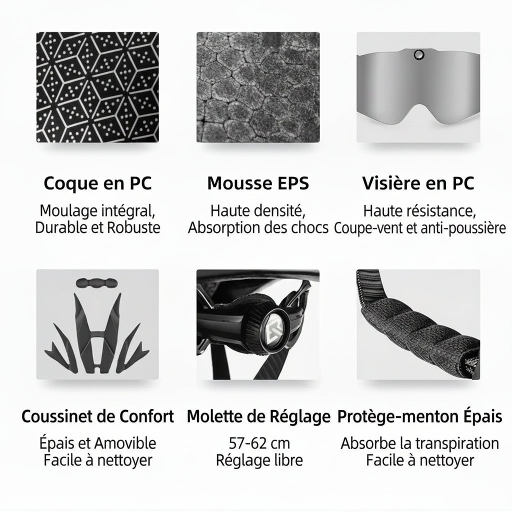 Casque Vélo Urbain Urban Pro - Visière Magnétique - EN1078