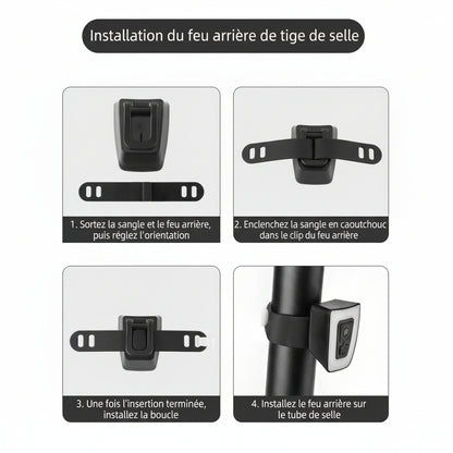 Feu Arrière LED Urban Pro — Rechargeable USB-C | Compatible Casque iNovaRide