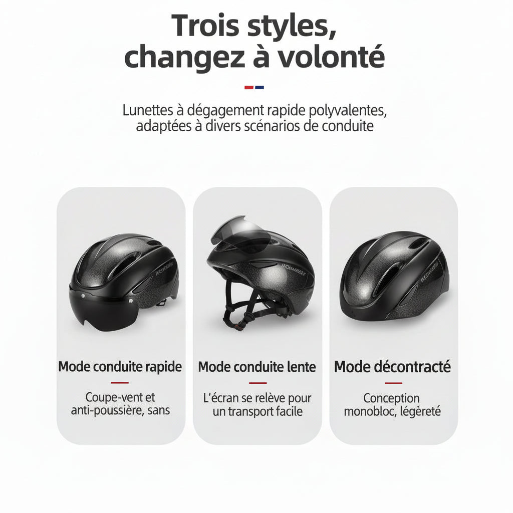Casque Vélo Urbain Urban Pro - Visière Magnétique - EN1078